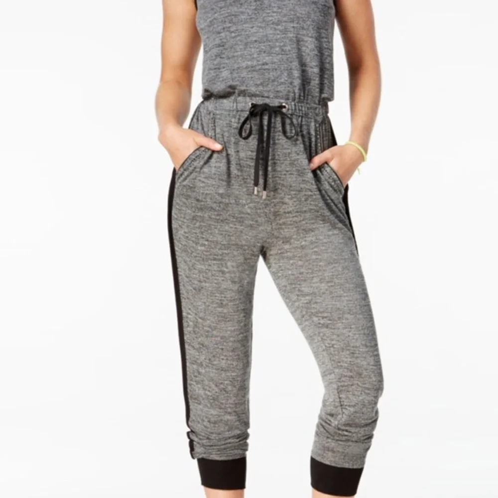 Material girl stretchy gray racerback Sweats loungewear Jumper  jumpsuit XL